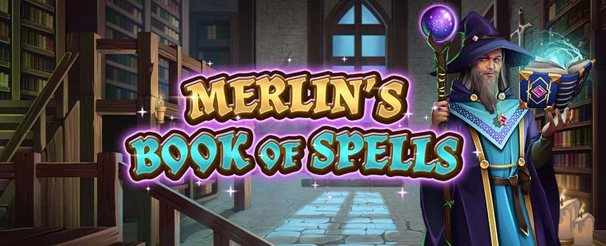 Embark on an epic journey to discover hidden ancient treasures in Merlin's Book of Spells, an Arthurian-inspired slot with Expanding Symbols and Free Spins.