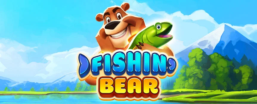 Dive into Fishin' Bear for a reel good time with our jolly angler and big wins!